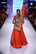 Model walks the ramp for Gaurang Show at Lakme Fashion Week 2015 Day 2 on 19th March 2015